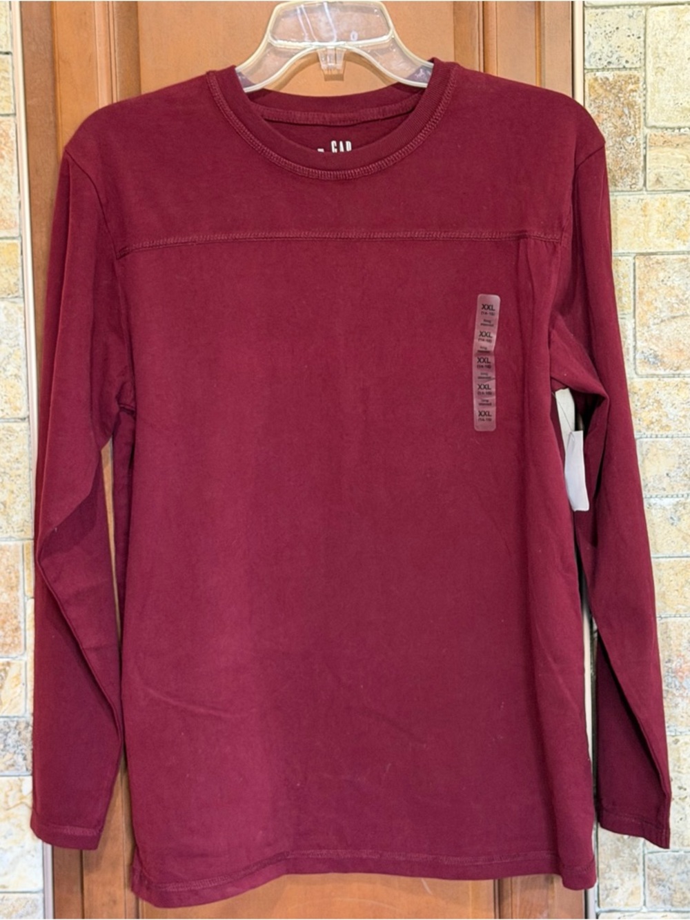 NWT GAP Kids XXL 14-16 Maroon Shirt, Long Sleeve
